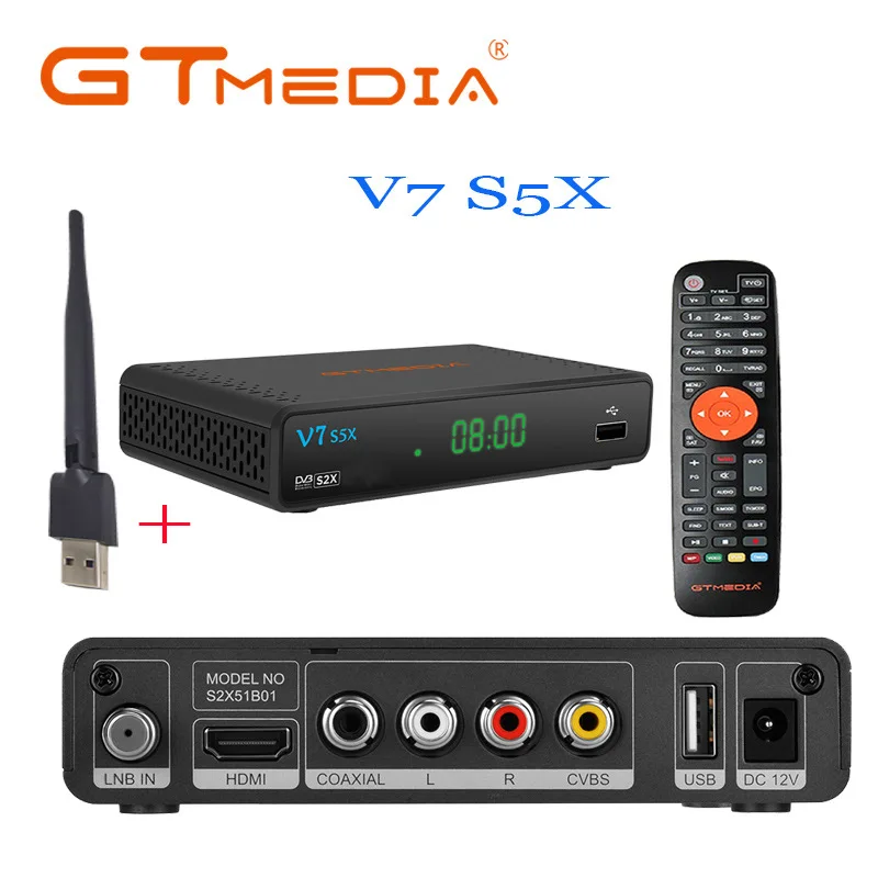 GTMEDIA New V7S5X DVB-S2X/S2/S tv box 4K HD H.265 With WiFi USB dongle v7 s2x set top box V7 S5X tv receivers BISS auto
GTMEDIA New V7S5X DVB-S2X/S2/S tv box 4K HD H.265 With WiFi USB dongle v7 s2x set top box V7 S5X tv receivers BISS auto