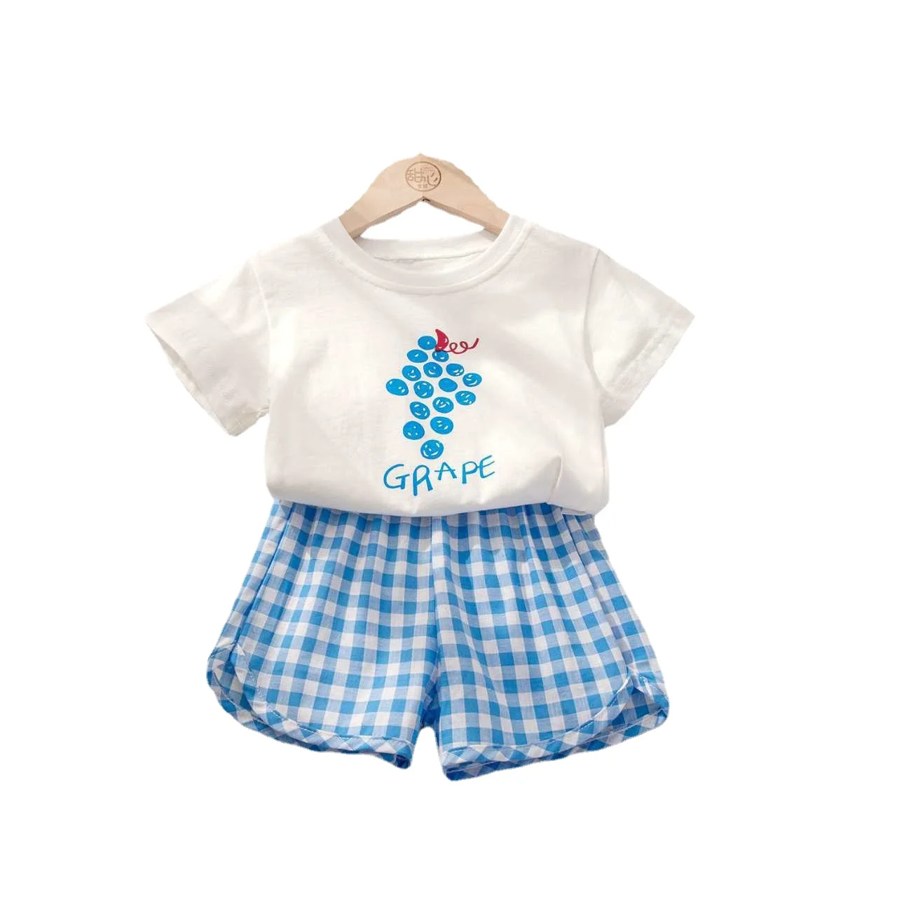 Girls Summer Short Set Kid's Kindergarten Fashion Cartoon Top + Plaid Shorts 2 Piece Set 3-8Y Clothes
Girls Summer Short Set Kid's Kindergarten Fashion Cartoon Top + Plaid Shorts 2 Piece Set 3-8Y Clothes