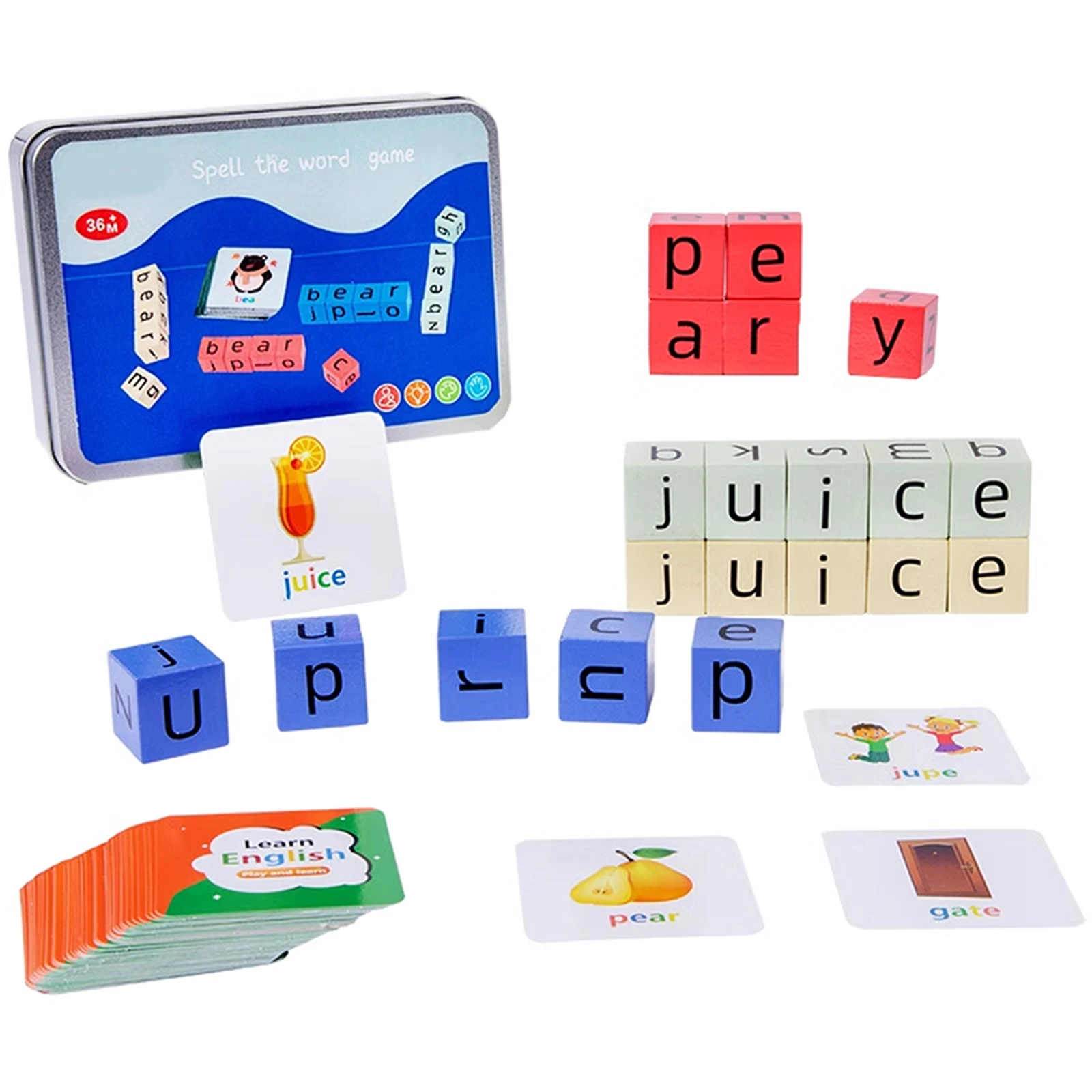 1 Set Wooden Crossword Puzzle Blocks Game Word Spelling Cubes Toys Word Matching For Child Learn English Educational Fun
1 Set Wooden Crossword Puzzle Blocks Game Word Spelling Cubes Toys Word Matching For Child Learn English Educational Fun