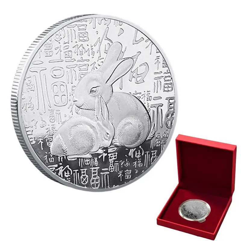 Collectible Coins Zodiac Rabbit New Year Gift Coins Silver/Gold Plated Commemorative Coins 2023 Rabbit Year
Collectible Coins Zodiac Rabbit New Year Gift Coins Silver/Gold Plated Commemorative Coins 2023 Rabbit Year