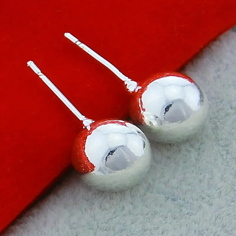 925 Sterling Silver Smooth Ball Stud Earrings For Women Wedding Party Gift Accessories Fashion Jewelry
925 Sterling Silver Smooth Ball Stud Earrings For Women Wedding Party Gift Accessories Fashion Jewelry