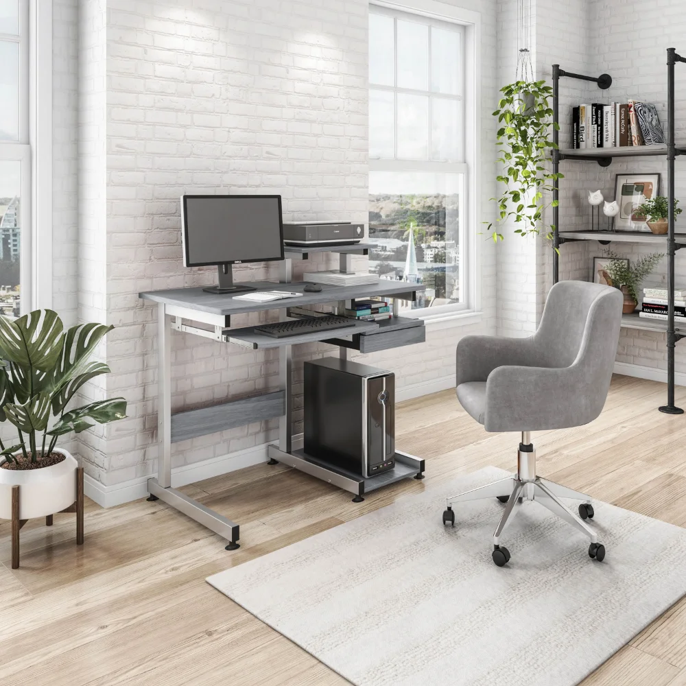 Complete Computer Workstation Desk, Grey Computer Desks Office Desks Office Furniture
Complete Computer Workstation Desk, Grey Computer Desks Office Desks Office Furniture