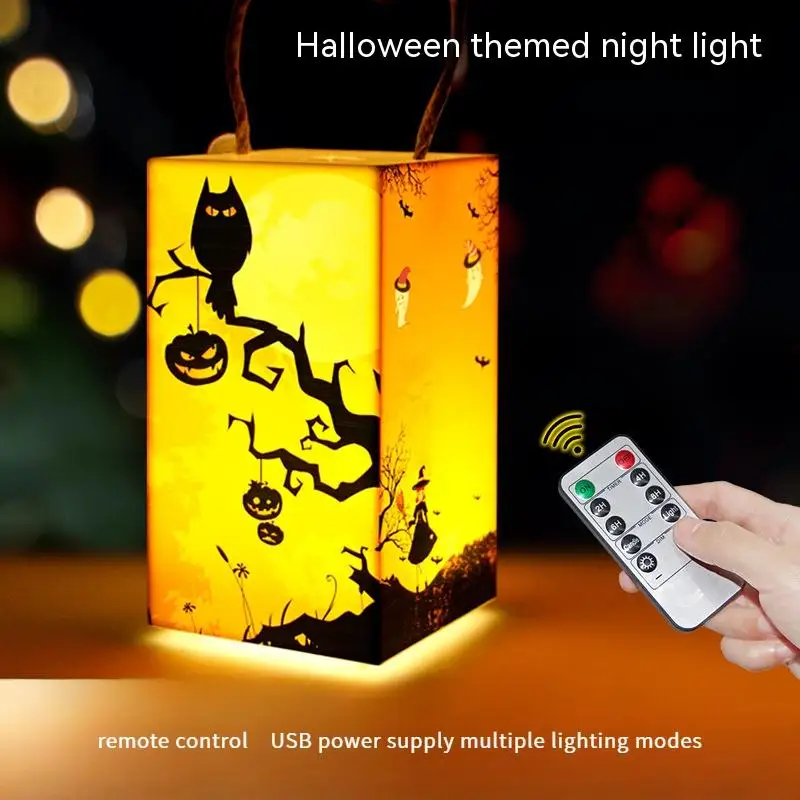 Halloween,Night light, Handheld Remote Control, Timed color-changing lighting, USB interface, Simple and portable, Desktop place
Halloween,Night light, Handheld Remote Control, Timed color-changing lighting, USB interface, Simple and portable, Desktop place