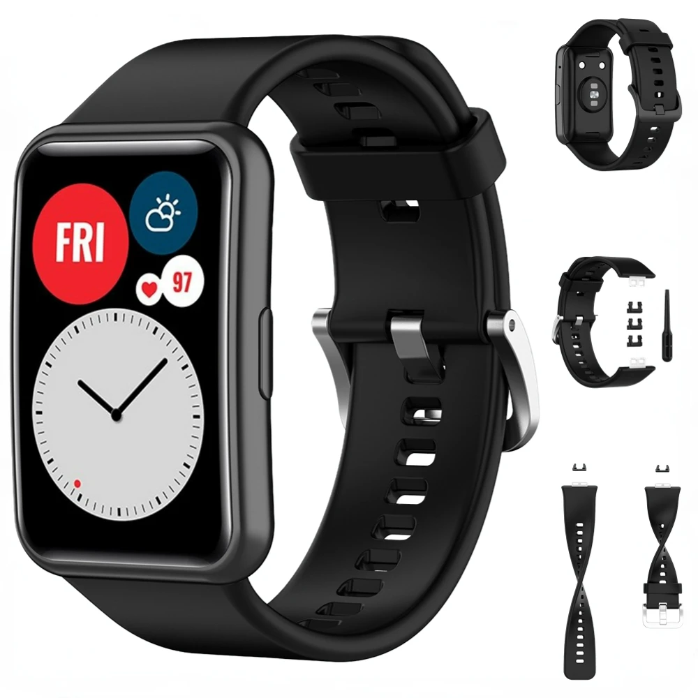 Sport Silicone Watchband For Huawei Watch Fit Strap Original Smartwatch Wristabnd Belt Correa Bracelet Accessories Tool Strap
Sport Silicone Watchband For Huawei Watch Fit Strap Original Smartwatch Wristabnd Belt Correa Bracelet Accessories Tool Strap