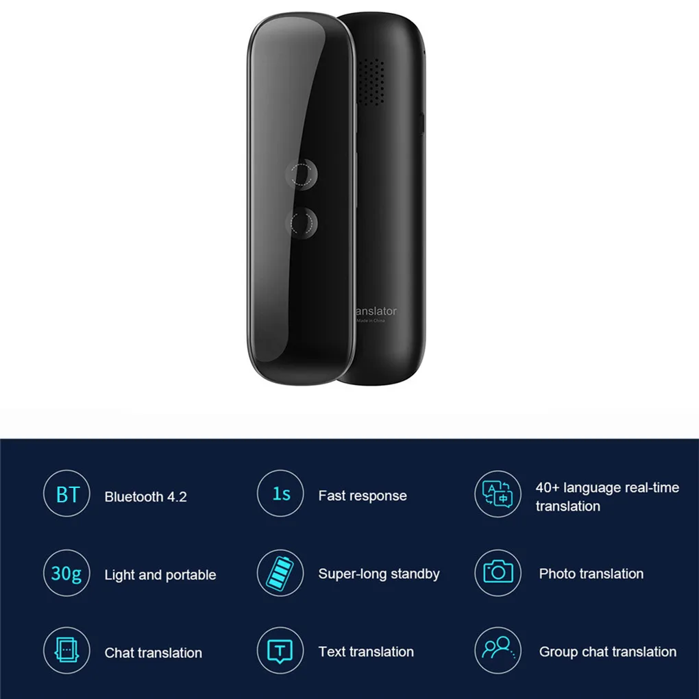G5 Instant Voice Language Translator 40 Languages Translation Machine Travel Business Smart Interpreter White
G5 Instant Voice Language Translator 40 Languages Translation Machine Travel Business Smart Interpreter White