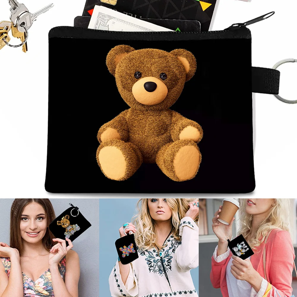 Brand Women Coin Purses Wallet with Zipper Coin Pocket Canvas Big Capacity Short Money Card Holder New Cute Bear Print Tote Bags
Brand Women Coin Purses Wallet with Zipper Coin Pocket Canvas Big Capacity Short Money Card Holder New Cute Bear Print Tote Bags