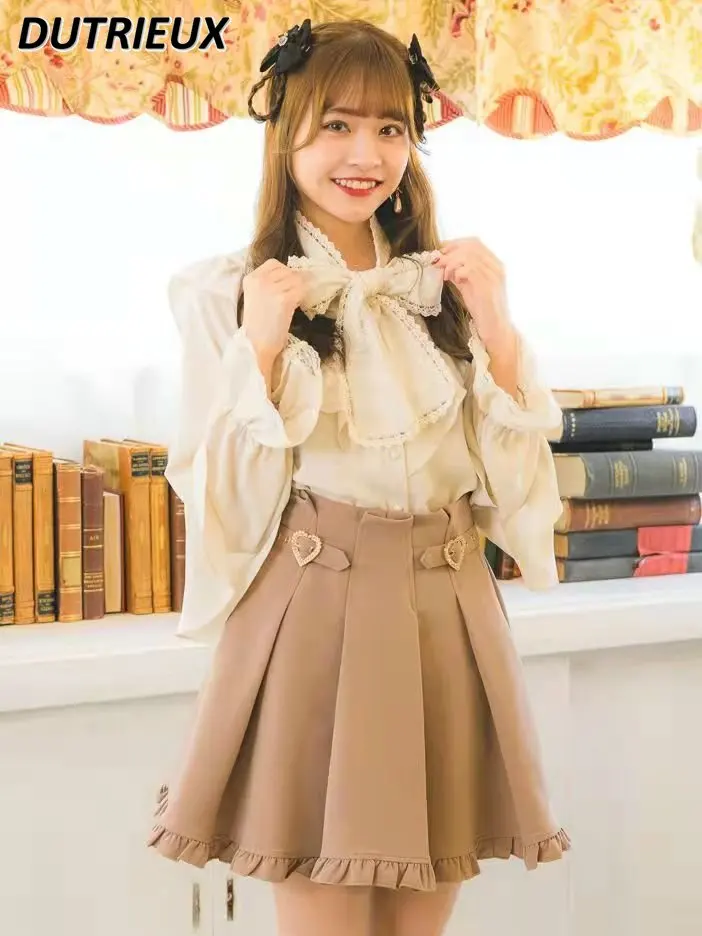 Spring Autumn Rojita Shirt Japanese Style Sweet Lace Big Bow Soft Lolita Long Sleeve Tops for Women Fashion Elegant Blouse
Spring Autumn Rojita Shirt Japanese Style Sweet Lace Big Bow Soft Lolita Long Sleeve Tops for Women Fashion Elegant Blouse