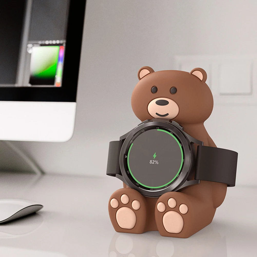 Bear Shaped Charging Stand for Samsung Galaxy Watch4/4 Classic Cartoon Animal Bear Charge Stand Holder with Cable Organizer
Bear Shaped Charging Stand for Samsung Galaxy Watch4/4 Classic Cartoon Animal Bear Charge Stand Holder with Cable Organizer