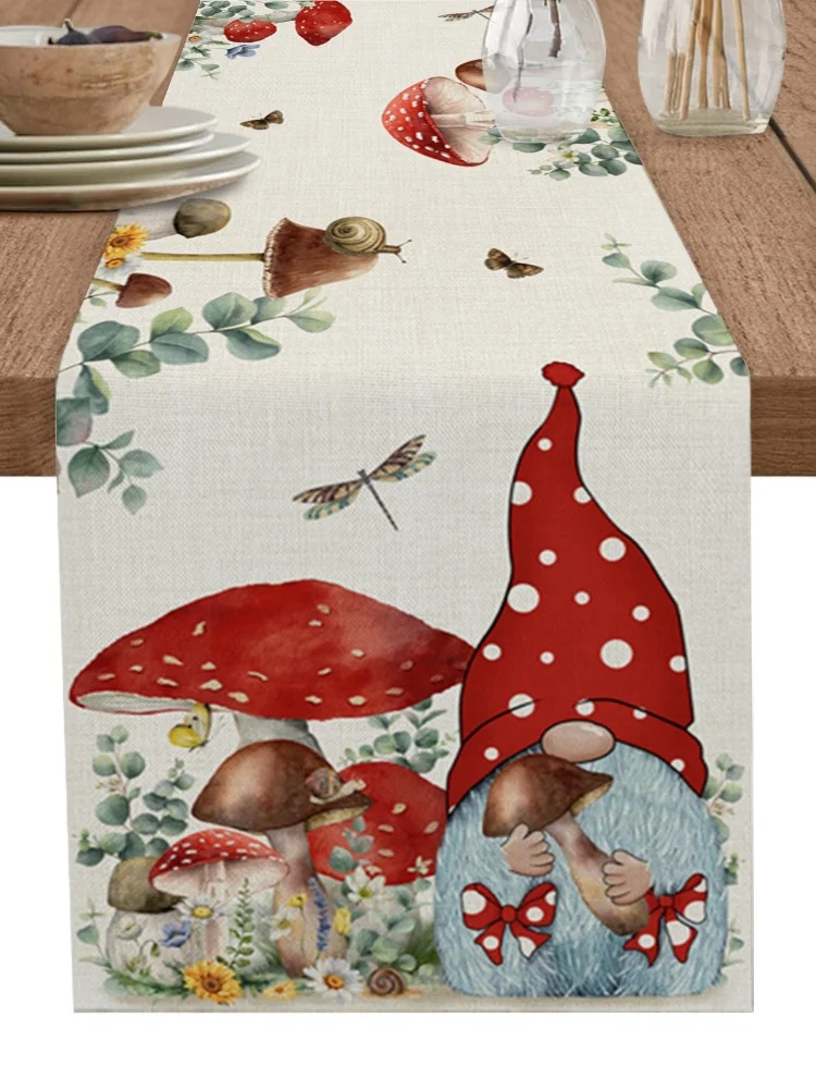 Mushrooms Gnomes Flowers Plants Table Runner Cotton Linen Wedding Dining Table Cover Cloth Home Kitchen Decoration Placemat
Mushrooms Gnomes Flowers Plants Table Runner Cotton Linen Wedding Dining Table Cover Cloth Home Kitchen Decoration Placemat