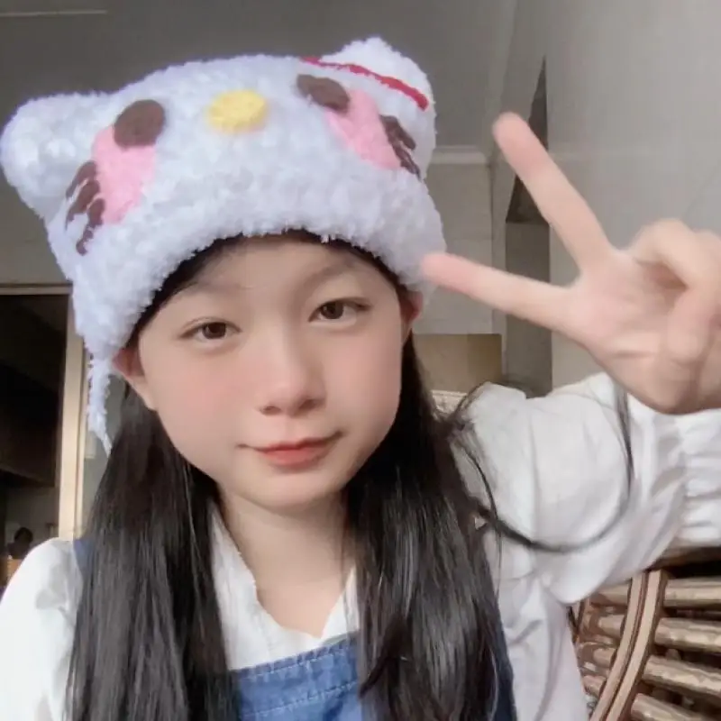 Новая шерстяная шапка Kawali Hellokitty Sanrio, Женская хлопковая Милая универсальная оригинальная Милая подарок для подруги, подарок на Хэллоуин для девочек
Новая шерстяная шапка Kawali Hellokitty Sanrio, Женская хлопковая Милая универсальная оригинальная Милая подарок для подруги, подарок на Хэллоуин для девочек