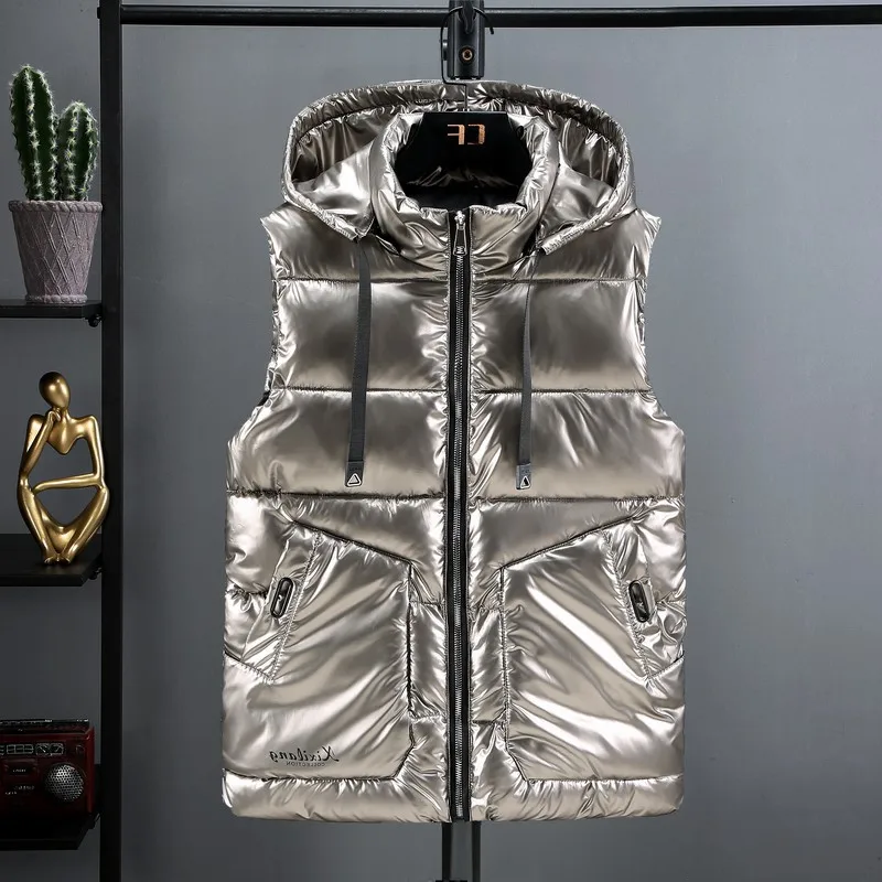 Large Size S-5XL Autumn Winter Parkas Vest Men Outdoor Thick Warm Windbreakers Hooded Sleeveless Jacket Bright Outerwear Tops
Large Size S-5XL Autumn Winter Parkas Vest Men Outdoor Thick Warm Windbreakers Hooded Sleeveless Jacket Bright Outerwear Tops