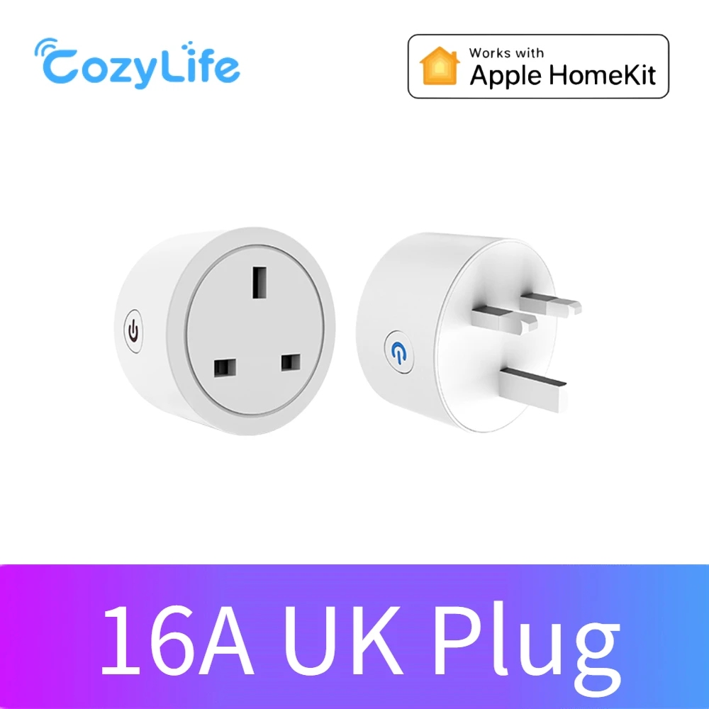 CozyLife HomeKit UK Smart Plug 16A Wifi Socket 110V 220V APP Remote Timing Outlet Voice Control Support Alexa Google Apple Siri
CozyLife HomeKit UK Smart Plug 16A Wifi Socket 110V 220V APP Remote Timing Outlet Voice Control Support Alexa Google Apple Siri