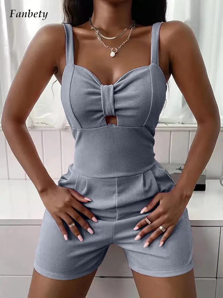 Sexy Wrap Bowknot Design Short Jumpsuits Women Fashion Solid Sleeveless Slim Bodycon Rompers 2022 New Elegant Ladies Overalls
Sexy Wrap Bowknot Design Short Jumpsuits Women Fashion Solid Sleeveless Slim Bodycon Rompers 2022 New Elegant Ladies Overalls