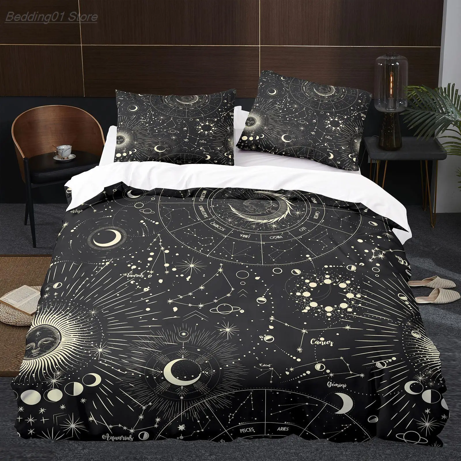 Ancient Sun Moon Duvet Cover Set King Queen Size Purple Lilac Colorful Galaxy Psychedelic Boho Mandala Polyester Bedding Set
Ancient Sun Moon Duvet Cover Set King Queen Size Purple Lilac Colorful Galaxy Psychedelic Boho Mandala Polyester Bedding Set