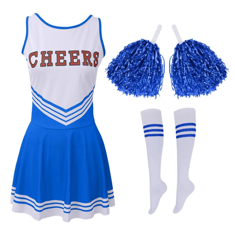 Kids Girls Cheerleading Uniform Cheerleader Dance Costume Halter Neck Backless Crop Top with Socks Cheerleading Flowers
Kids Girls Cheerleading Uniform Cheerleader Dance Costume Halter Neck Backless Crop Top with Socks Cheerleading Flowers