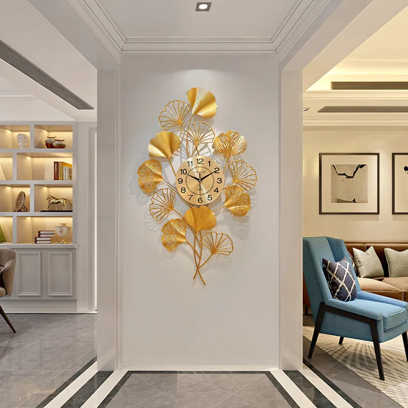 American wall clock modern design Decoration Wall Clock Creative Ginkgo Leaf Atmospheric Fashion European Light Luxury Clock
American wall clock modern design Decoration Wall Clock Creative Ginkgo Leaf Atmospheric Fashion European Light Luxury Clock