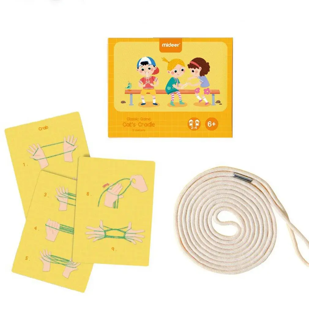 

String Game Cards Set Montessori Materials Cat's Cradle Kids Learning Educational Toys Children MiDeer Rope Hand Finger Games