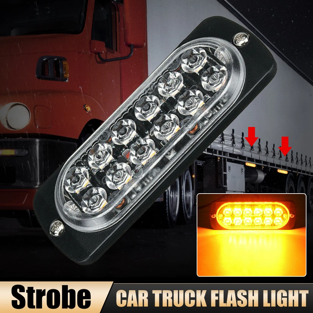2* Amber 12 LED 36W Light Bar Car Truck Hazard Beacon Warning Lamp Super Bright Signal Lamp Auto Accessories
2* Amber 12 LED 36W Light Bar Car Truck Hazard Beacon Warning Lamp Super Bright Signal Lamp Auto Accessories