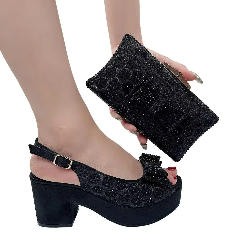 doershow beautiful black Italian Shoes With Matching Bags African Women Shoes and Bags Set For Prom Party Summer Sandal STW1-42
doershow beautiful black Italian Shoes With Matching Bags African Women Shoes and Bags Set For Prom Party Summer Sandal STW1-42