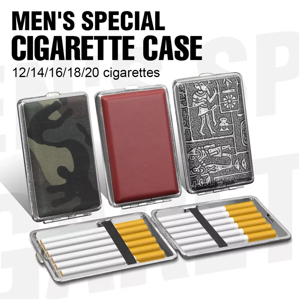 Hold 20pcs Pouch Case Selling Leather & Metal Cigarette Box Double-sided Holder Tobacco Storage Container
Hold 20pcs Pouch Case Selling Leather & Metal Cigarette Box Double-sided Holder Tobacco Storage Container