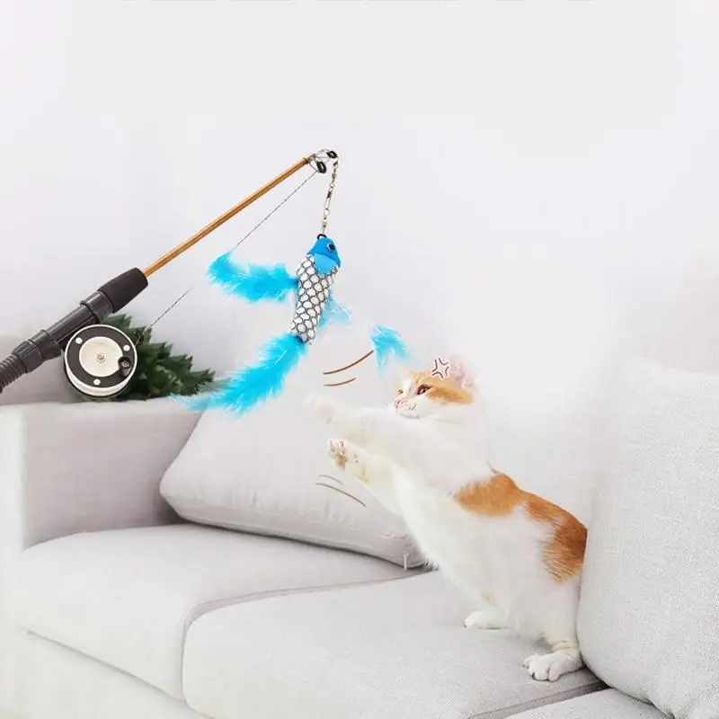PC Pet Cat Teaser Feather Toys Kitten Funny Retractable Rod Cat Wand Toys Fishing Pole Pet Cat Toys Interactive Stick
PC Pet Cat Teaser Feather Toys Kitten Funny Retractable Rod Cat Wand Toys Fishing Pole Pet Cat Toys Interactive Stick
