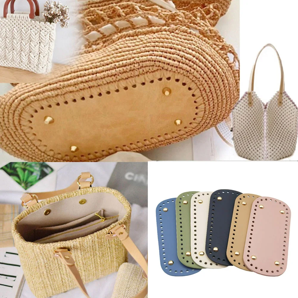 PU Leather Handmade Bag Bottom Purse Handbag Knitting Bags Wear-Resistant Accessories Parts Solid Color Long Oval Bottom 18*8
PU Leather Handmade Bag Bottom Purse Handbag Knitting Bags Wear-Resistant Accessories Parts Solid Color Long Oval Bottom 18*8