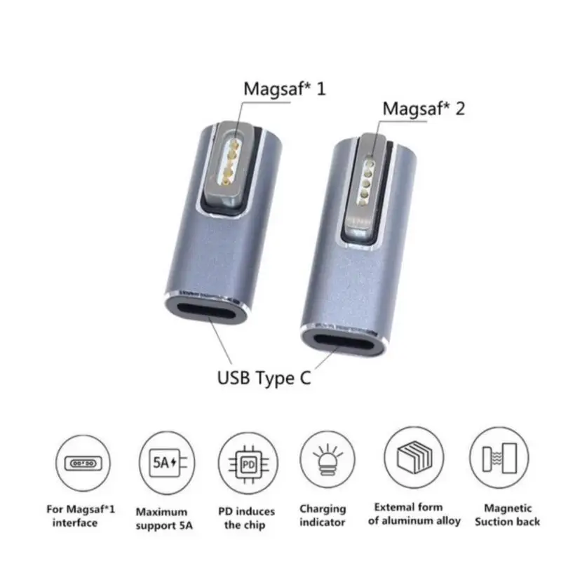 New Type C Magnetic USB PD Adapter USB C Female Fast Charging 60W Magnet Plug Converter For Apple Magsafe 2 1 MacBook Pro
New Type C Magnetic USB PD Adapter USB C Female Fast Charging 60W Magnet Plug Converter For Apple Magsafe 2 1 MacBook Pro