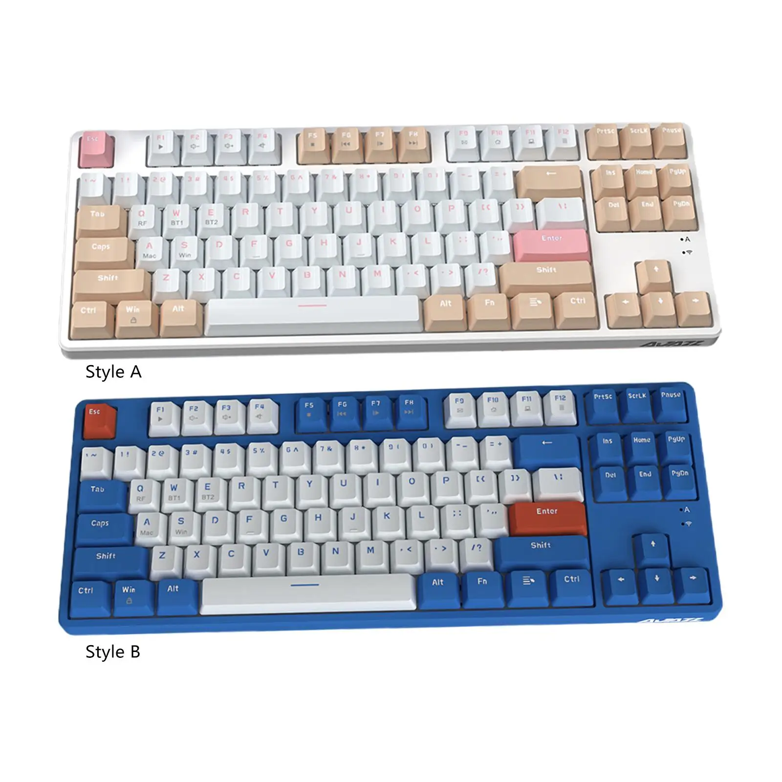 Игровая механическая клавиатура с Bluetooth, Пыленепроницаемая компактная Двухрежимная Офисная Клавиатура с 87 клавишами и расположением TKL для игрового дома 
Игровая механическая клавиатура с Bluetooth, Пыленепроницаемая компактная Двухрежимная Офисная Клавиатура с 87 клавишами и расположением TKL для игрового дома
