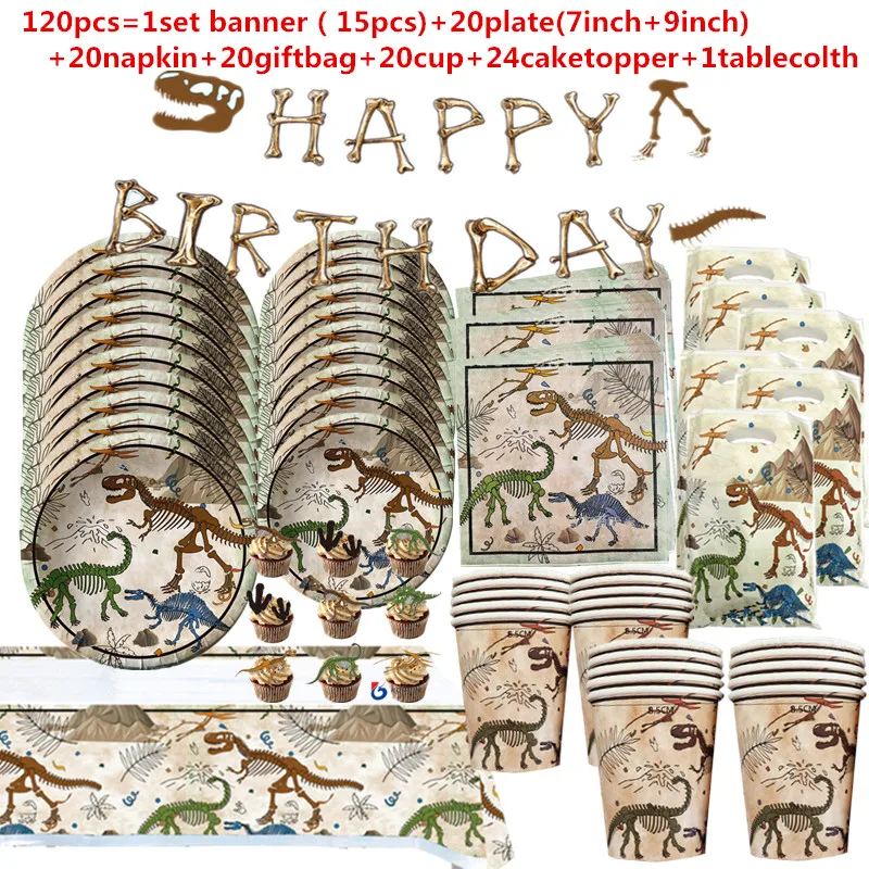 1set Fossil Dinosaur Birthday Party Decoration for Boys Kids Plates Cups Napkins Banner Archaeological Toy for Party Supplies
1set Fossil Dinosaur Birthday Party Decoration for Boys Kids Plates Cups Napkins Banner Archaeological Toy for Party Supplies