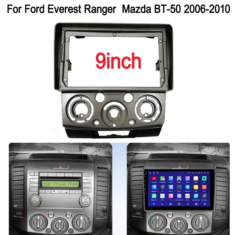 9-дюймовая Автомобильная панель для Ford Everest Ranger Mazda BT-50 2006-2010, 2 Din, облицовка для приборной панели, стереосистема, автомобильная рамка для DVD
9-дюймовая Автомобильная панель для Ford Everest Ranger Mazda BT-50 2006-2010, 2 Din, облицовка для приборной панели, стереосистема, автомобильная рамка для DVD