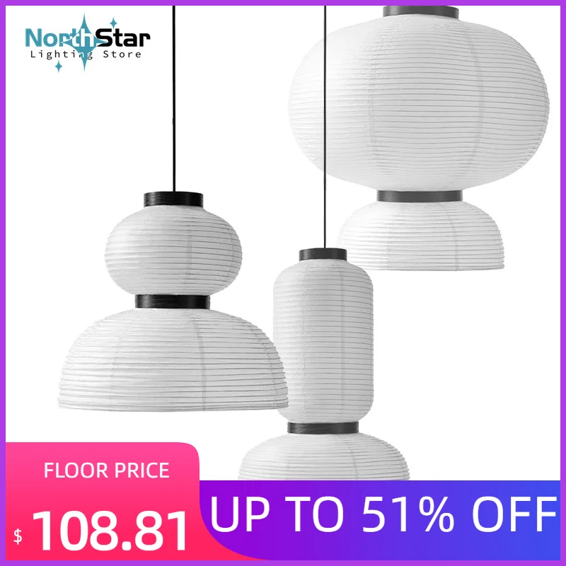 Danish Design White Rice Paper Pendant Light E27 LED Hanging Lighting Fixtures for Living/Model Room Bedroom Kitchen Balcony Bar
Danish Design White Rice Paper Pendant Light E27 LED Hanging Lighting Fixtures for Living/Model Room Bedroom Kitchen Balcony Bar
