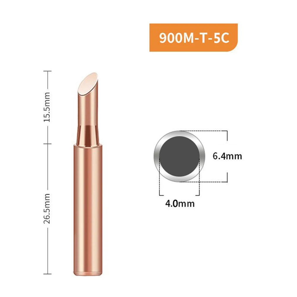 5 Pcs 900M-T Copper Soldering Iron Tips 42mm Lead-free Welding Solder Tip 900M-T-5C For Welding Equipment Soldering Supplies
5 Pcs 900M-T Copper Soldering Iron Tips 42mm Lead-free Welding Solder Tip 900M-T-5C For Welding Equipment Soldering Supplies