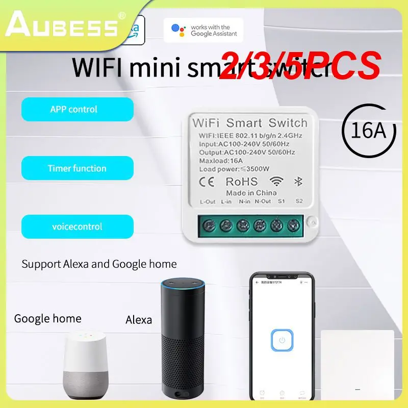 2/3/5PCS Smart Home Automation Mini Switch Module App Control 16a Smart Breaker Supporte 2-way Control Voice Control
2/3/5PCS Smart Home Automation Mini Switch Module App Control 16a Smart Breaker Supporte 2-way Control Voice Control