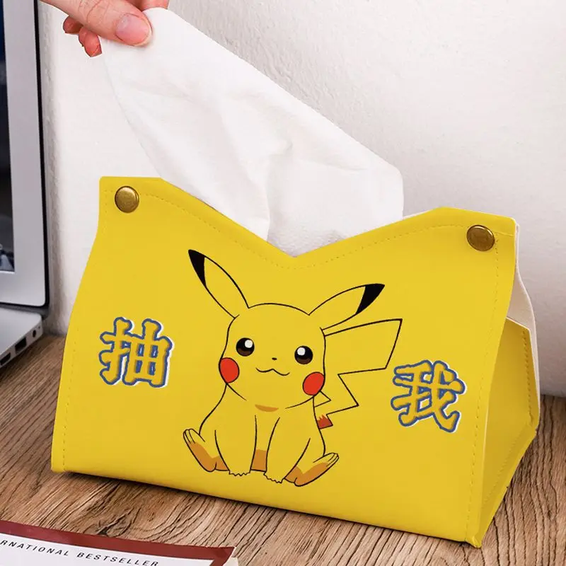 

Original Pokemon Animation Toys Peripheral Pikachu Cute Cartoon Drawout Paper Box Home Living Room Bedroom Creative Tissue Box