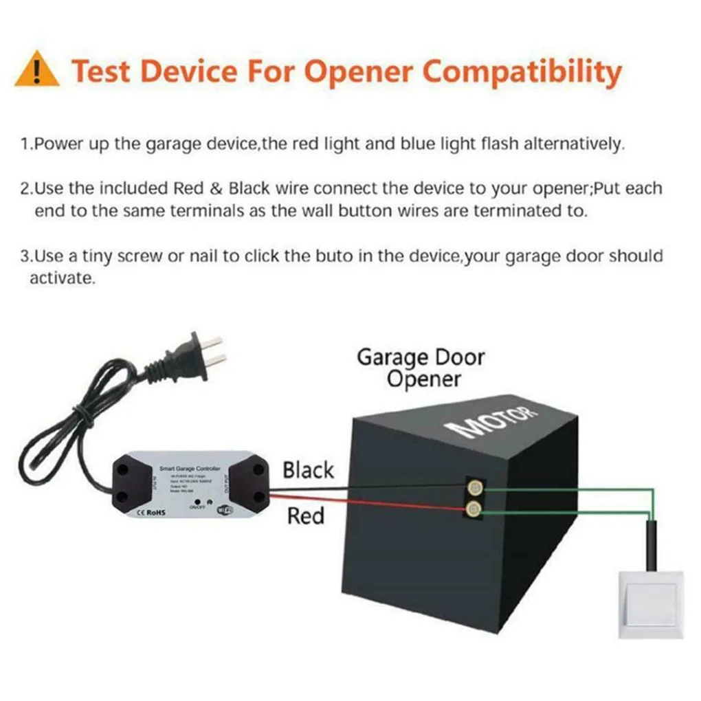 WiFi Switch Smart Garage Door Opener Controller Work With Alexa Echo Google Home SmartLife Tuya APP Control No Hub Require
WiFi Switch Smart Garage Door Opener Controller Work With Alexa Echo Google Home SmartLife Tuya APP Control No Hub Require
