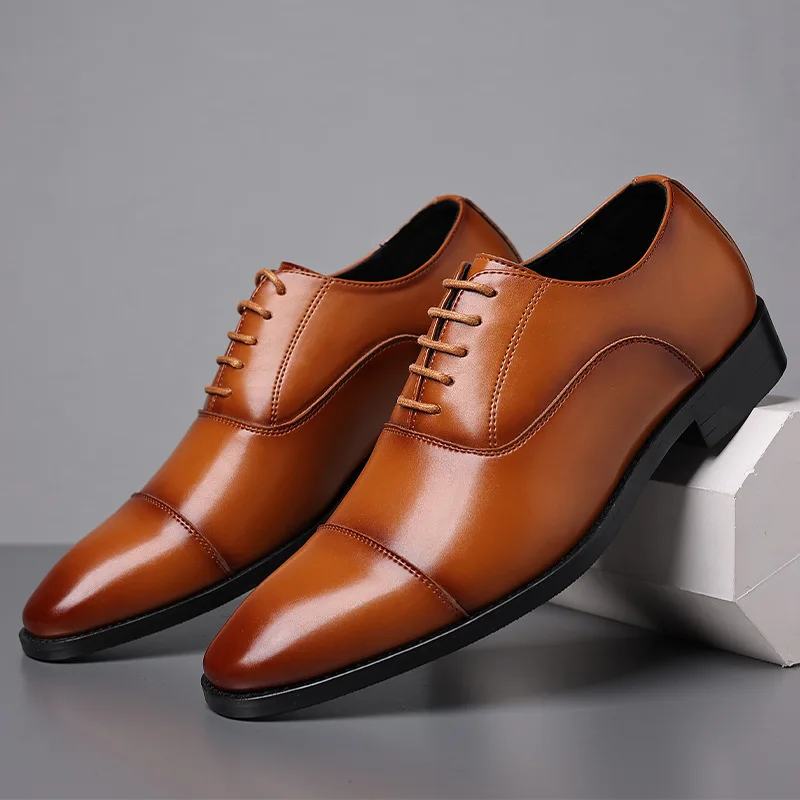 Men's Business Formal Leather Shoes Luxury Brand Pointed Dress Shoes for Men Comfortable Casual Wedding Shoe Big Size 48
Men's Business Formal Leather Shoes Luxury Brand Pointed Dress Shoes for Men Comfortable Casual Wedding Shoe Big Size 48