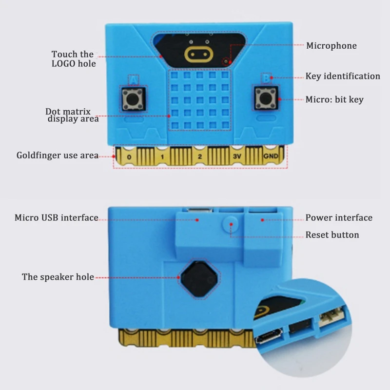 BBC Micro:Bit V2 Development Board Kit With Built-In Speaker And Microphone DIY Programming Learning Micro:Bit Board
BBC Micro:Bit V2 Development Board Kit With Built-In Speaker And Microphone DIY Programming Learning Micro:Bit Board