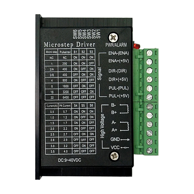 Драйвер шагового двигателя TB6600 42/57/86, 32 сегмента, улучшенная версия, 3020 А, 42 В постоянного тока, для фрезерного станка с ЧПУ 3040 3060 6040
Драйвер шагового двигателя TB6600 42/57/86, 32 сегмента, улучшенная версия, 3020 А, 42 В постоянного тока, для фрезерного станка с ЧПУ 3040 3060 6040