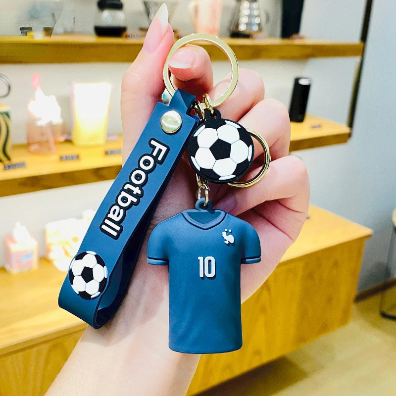 Football Jersey Keychain Cartoon Cute Doll Keyring Creative Fashion Couple Bag Ornament Key Chain Car Pendant Accessories Gift
Football Jersey Keychain Cartoon Cute Doll Keyring Creative Fashion Couple Bag Ornament Key Chain Car Pendant Accessories Gift