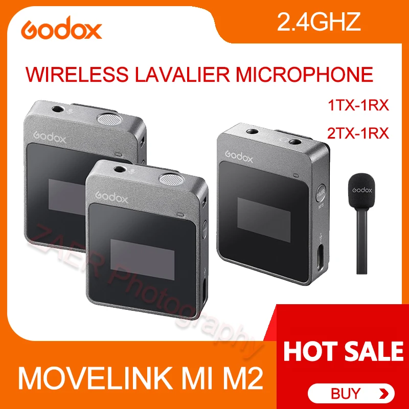 Godox MoveLink M1 M2 Wireless Lavalier Microphone 2.4GHz Wireless Mic for Phone DSLR Camera Smartphone Transmitter Receiver
Godox MoveLink M1 M2 Wireless Lavalier Microphone 2.4GHz Wireless Mic for Phone DSLR Camera Smartphone Transmitter Receiver