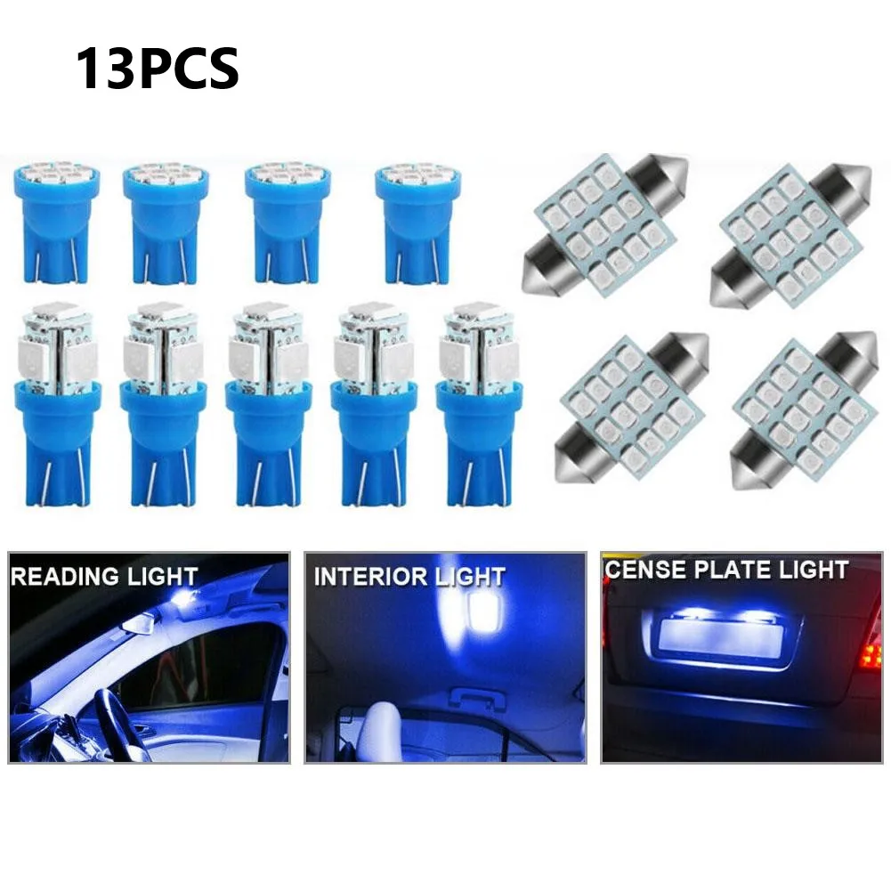 13pcs/set Car Signal Lamps Interior LED Lights Universal Dome Map Lights License Plate Lamp Blue Lighting Bulbs
13pcs/set Car Signal Lamps Interior LED Lights Universal Dome Map Lights License Plate Lamp Blue Lighting Bulbs