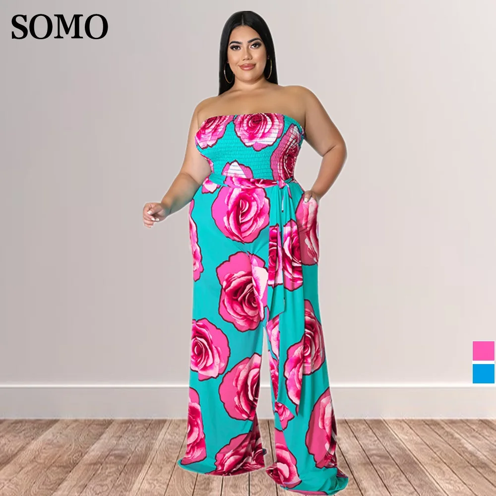 Flowers Printed Wide Leg Pants Sexy Tube Top One Piece Fashion Women Sleeveless Plus Size Jumpsuit Wolesale Dropshipping
Flowers Printed Wide Leg Pants Sexy Tube Top One Piece Fashion Women Sleeveless Plus Size Jumpsuit Wolesale Dropshipping