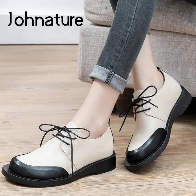 Женские туфли ручной работы Johnature, из натуральной кожи на плоской подошве, со шнуровкой и круглым носком, смешанные цвета, повседневная обув...
Женские туфли ручной работы Johnature, из натуральной кожи на плоской подошве, со шнуровкой и круглым носком, смешанные цвета, повседневная обув...