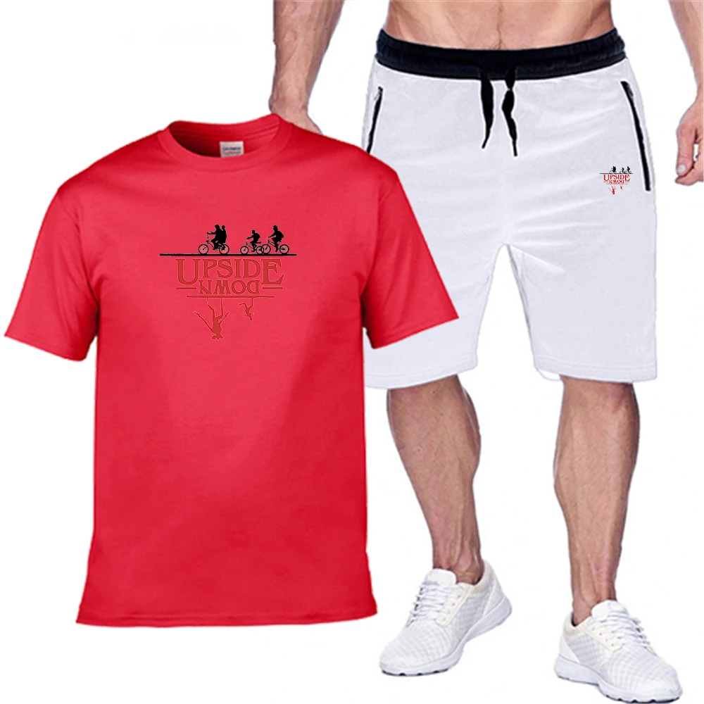 New Men's Short Sleeve Suit UPSIDE NMOD Print Summer Men's Harajuku T-Shirt High Quality Cotton T-Shirt Pants Suit Sportswear
New Men's Short Sleeve Suit UPSIDE NMOD Print Summer Men's Harajuku T-Shirt High Quality Cotton T-Shirt Pants Suit Sportswear