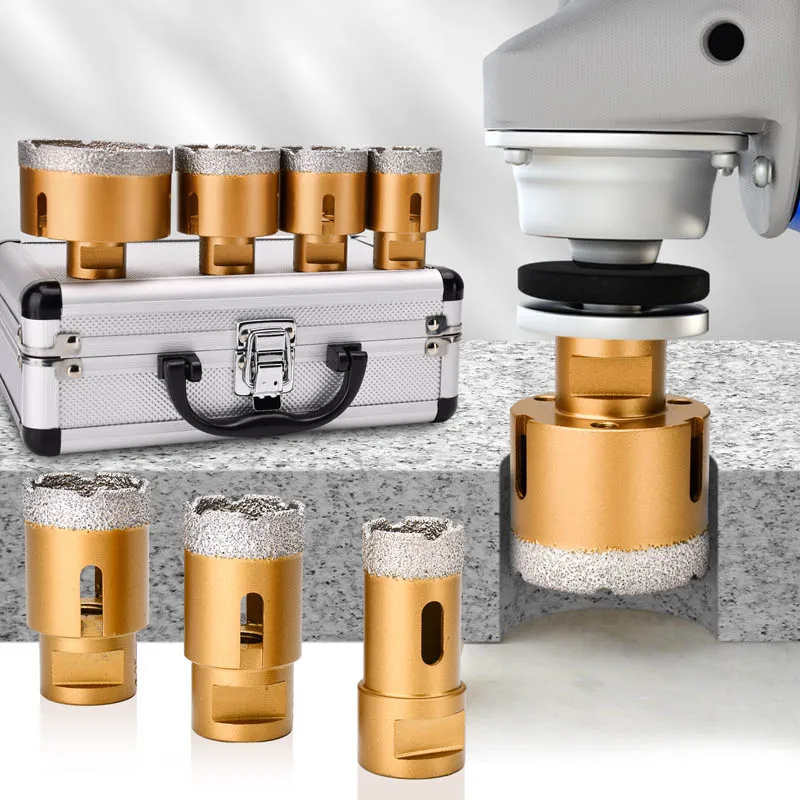 6/8PCS M14 Thread Diamond Dry Drill Bit Vacuum Brazed Drilling Core Bits Set Porcelain Tiles Crowns Granite Marble Hole Saw Tool
6/8PCS M14 Thread Diamond Dry Drill Bit Vacuum Brazed Drilling Core Bits Set Porcelain Tiles Crowns Granite Marble Hole Saw Tool