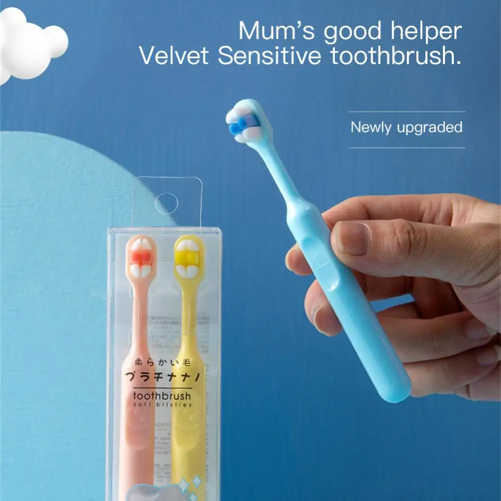 

New Upgrade Ten Thousand Hair Toothbrush For Children 2-5-year-old Candy-colored Baby Thin Soft Ten Thousand Hair Toothbrush