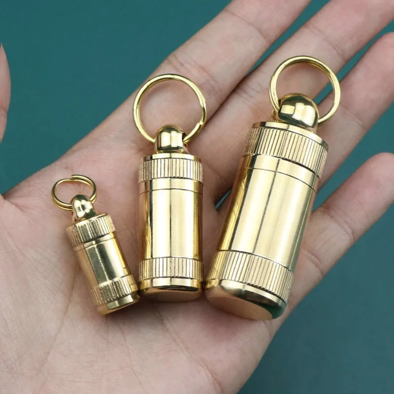 Mini Copper Sealed Pill Box Waterproof Travel Pill Case Vitamins Storage Container Capsules Organizer For Medicine Tablets
Mini Copper Sealed Pill Box Waterproof Travel Pill Case Vitamins Storage Container Capsules Organizer For Medicine Tablets