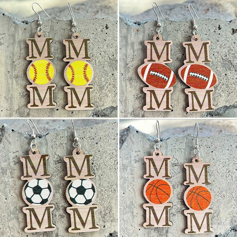 2023 New Mother's Day Earrings Ball Games Baseball Softball Basketball Football Earrings Wooden Simple Sports Style Earrings 
2023 New Mother's Day Earrings Ball Games Baseball Softball Basketball Football Earrings Wooden Simple Sports Style Earrings