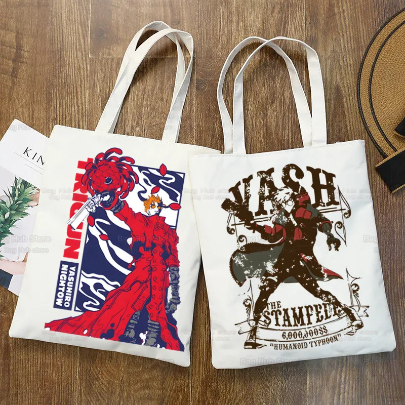 Anime The Humanoid Typhoon Trigun Funny Shopping Bag Graphic Tote Harajuku Women Canvas Shoulder Bag Female Ulzzang Eco 
Anime The Humanoid Typhoon Trigun Funny Shopping Bag Graphic Tote Harajuku Women Canvas Shoulder Bag Female Ulzzang Eco
