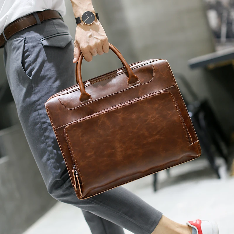 

Брендовый мужской портфель, сумка-мессенджер, дорожная сумка, деловые мужские сумки-тоуты, мужские повседневные портфели через плечо